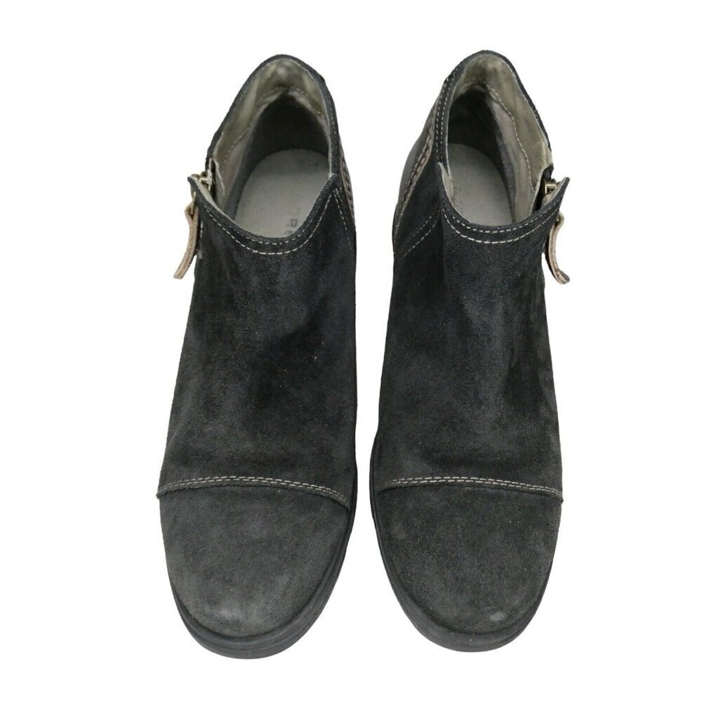 Sorel Major Low Ankle Boots Booties Black Leather Side Zip Women Size 8.5‎ - Picture 11 of 12